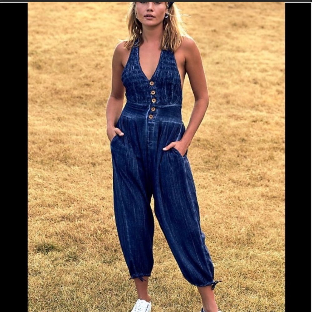 Free people travel light jumpsuit